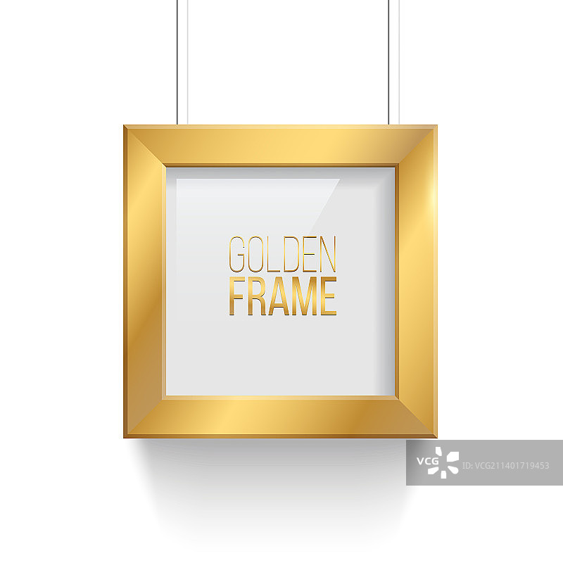 金色方形相框图片素材