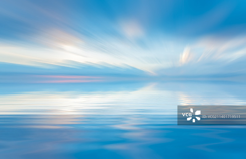 天空云彩水面倒影背景图片素材