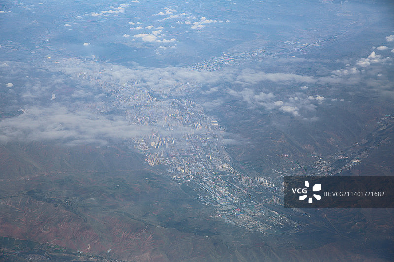 航拍西宁图片素材