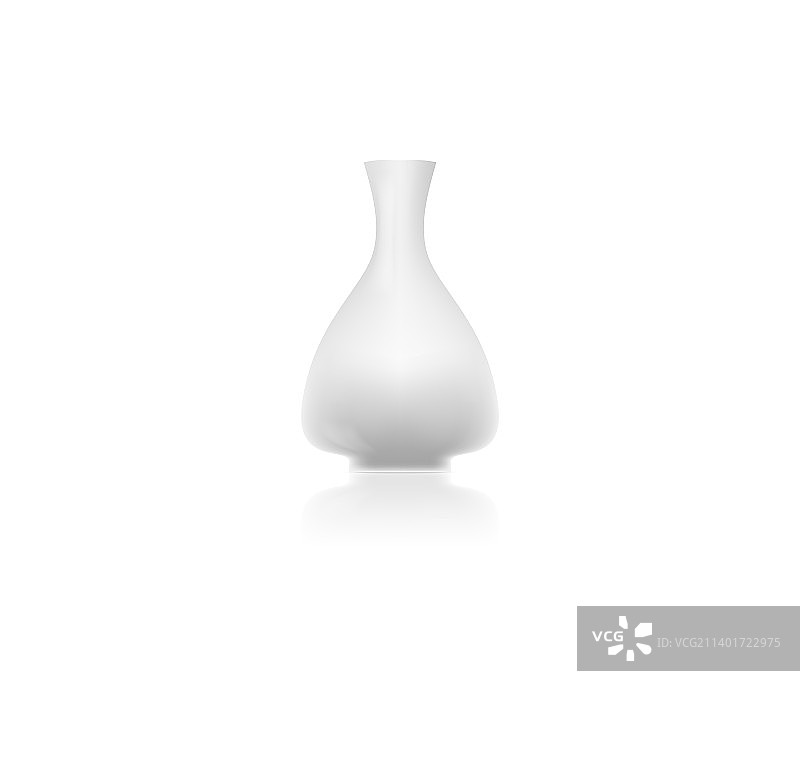 3D白色陶瓷花瓶现代瓷器图片素材