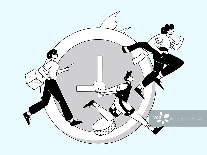 锻炼健康跑步矢量互联网运营插画图片素材