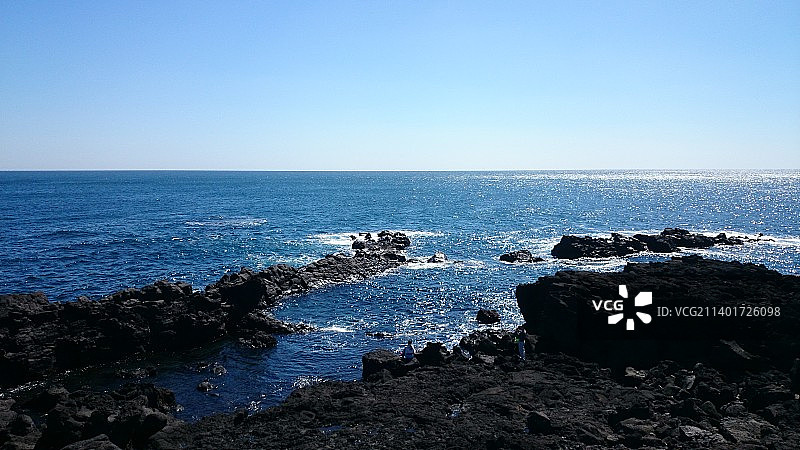 韩国济州城山日出峰图片素材