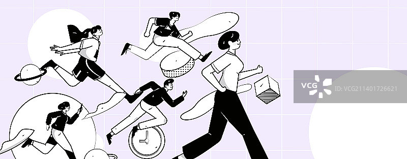 锻炼健康跑步矢量互联网运营插画图片素材