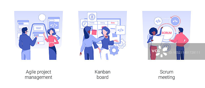 软件开发计划独立概念图片素材