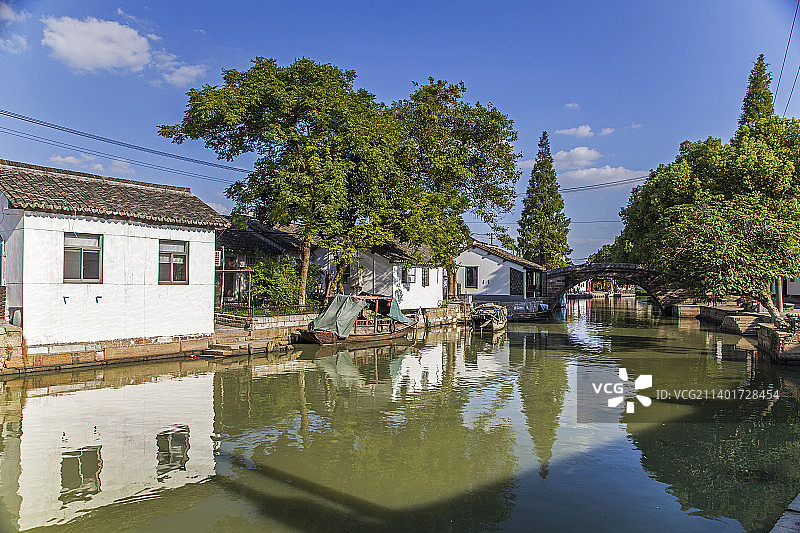 上海金泽古镇水乡风光图片素材