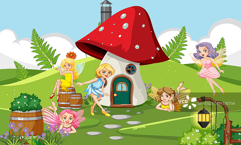 梦幻仙境的仙女图片素材