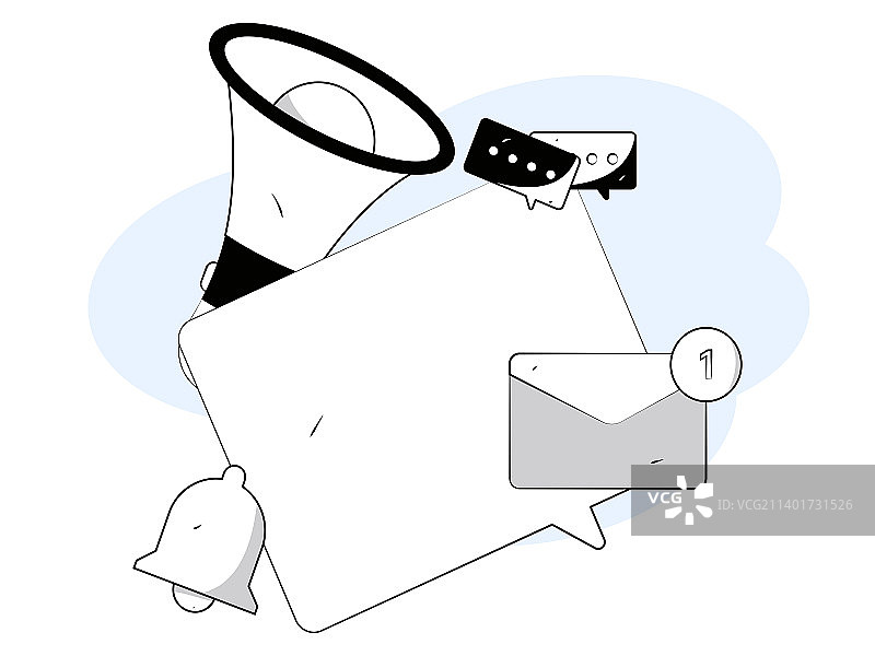 公告模板矢量创意扁平插画图片素材