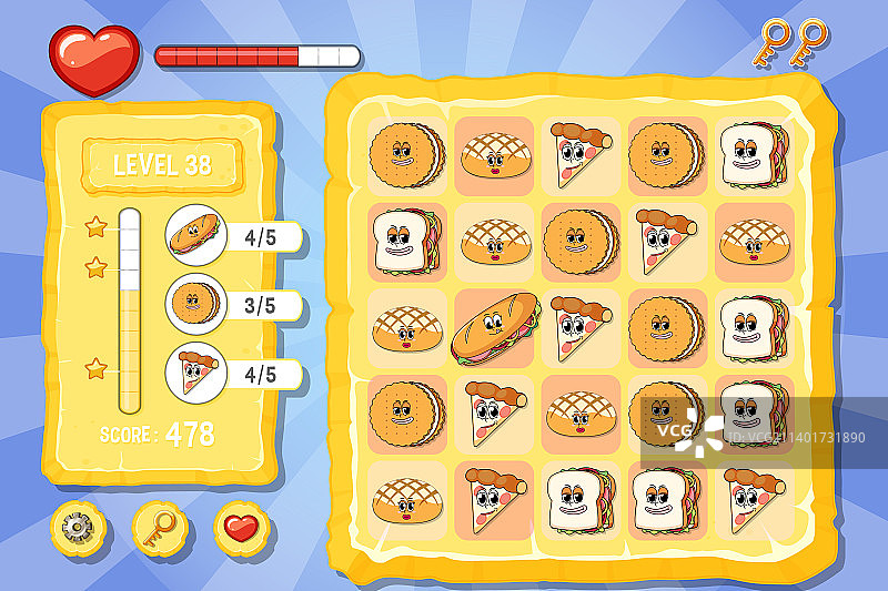 带有元素的游戏背景模板图片素材