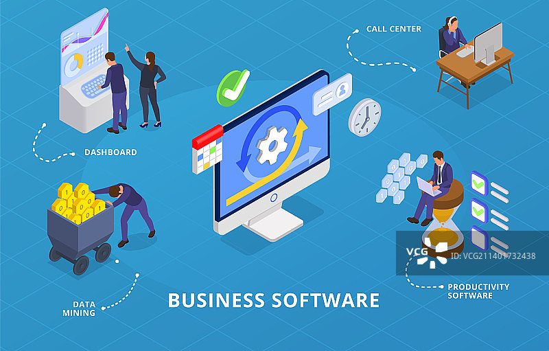 商业软件信息图表图片素材