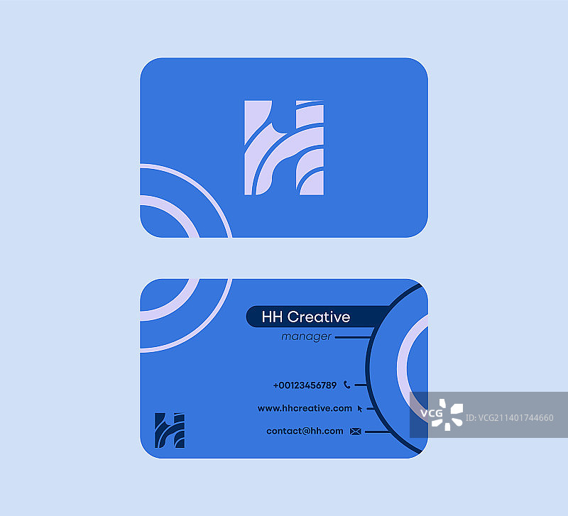 H字母开头的商务名片图片素材