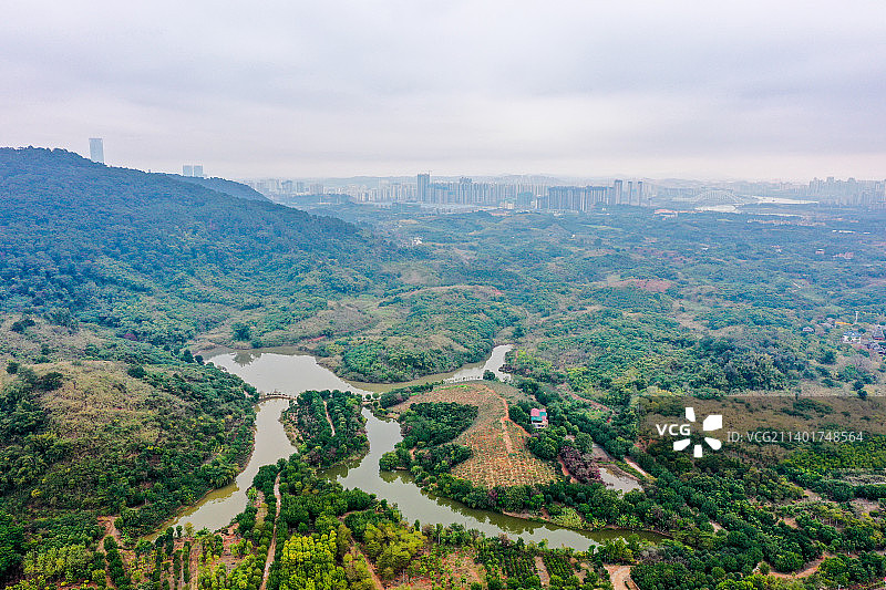 航拍广西南宁青秀山风景区图片素材
