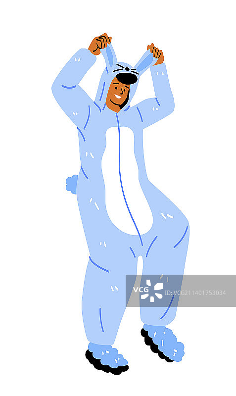 穿着睡衣的人图片素材