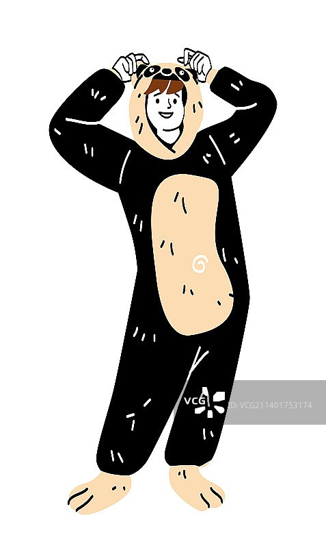 穿着睡衣的人图片素材