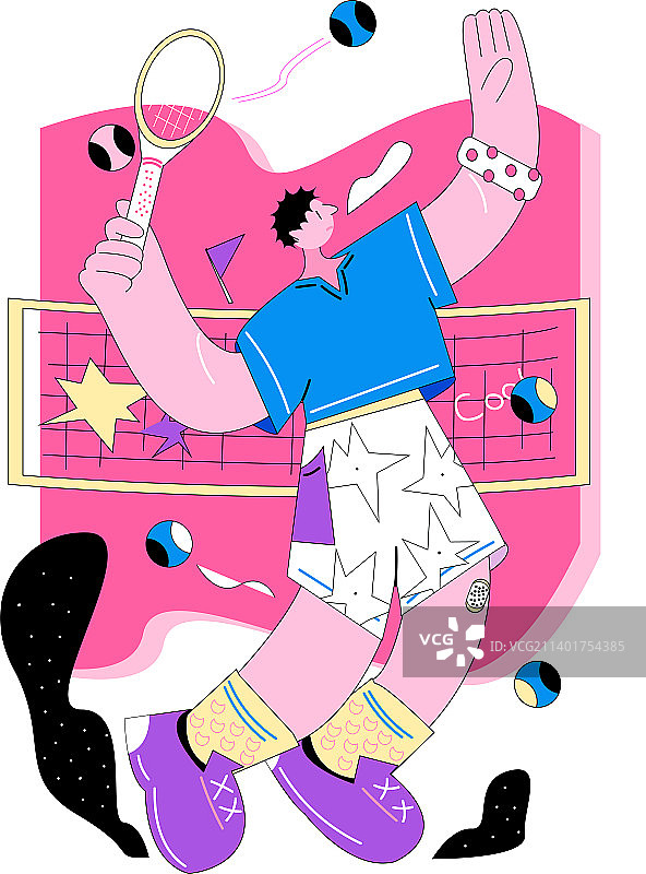 网球少年图片素材