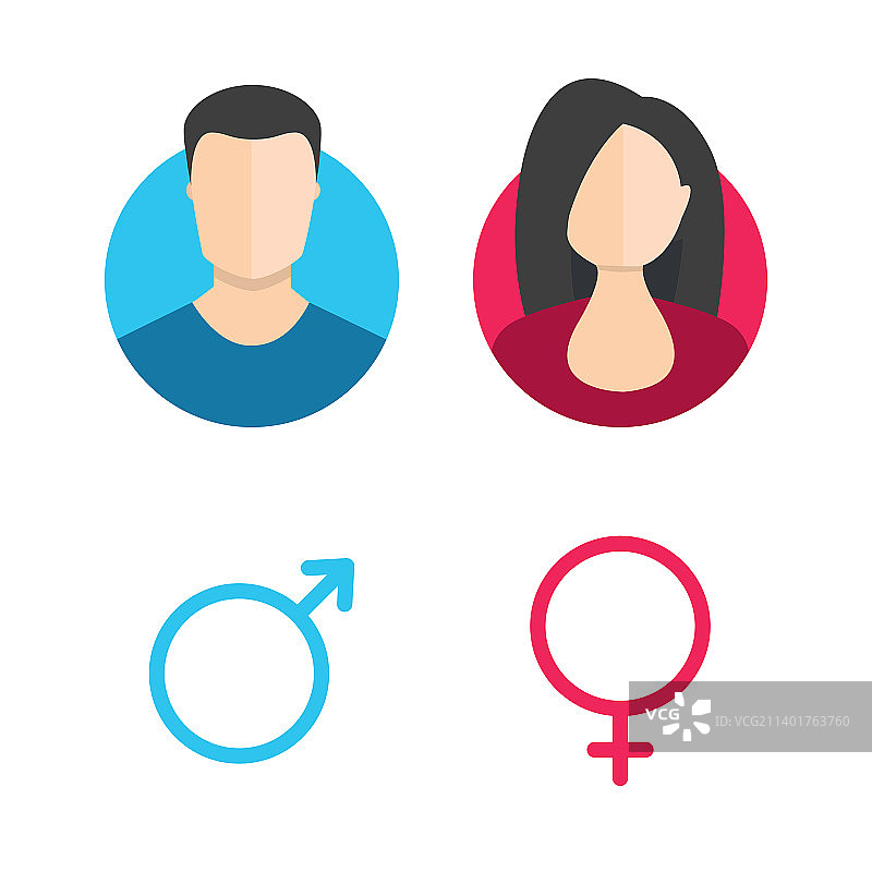 男女图标合集图片素材
