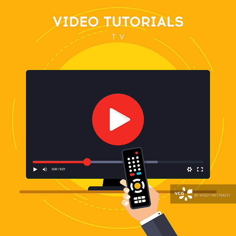 电视上的视频教程图片素材