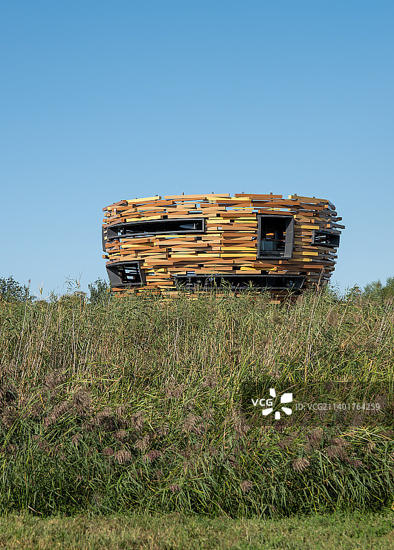 北京温榆河公园建筑特写图片素材