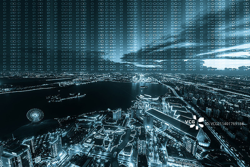 苏州数字化城市夜景图片素材