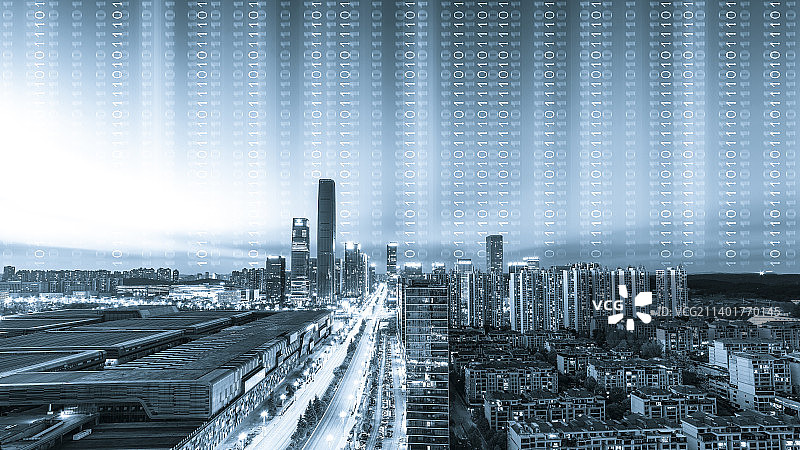 贵阳数字化城市夜景图片素材