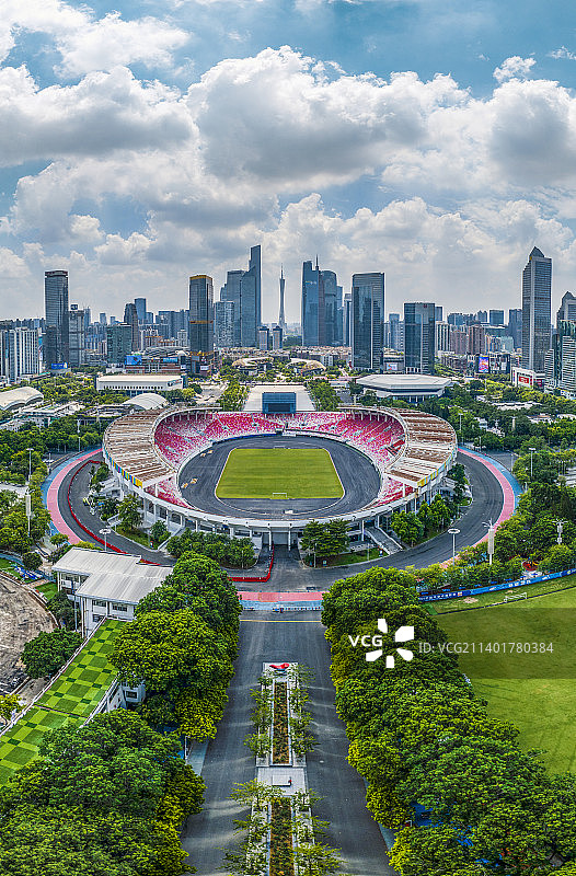 广州塔天河体育中心珠江新城中轴线城市风光图片素材