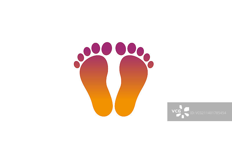 创意抽象足部皮肤护理标志图片素材