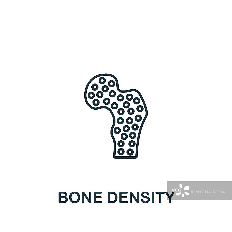 骨密度健康检查线条图标图片素材