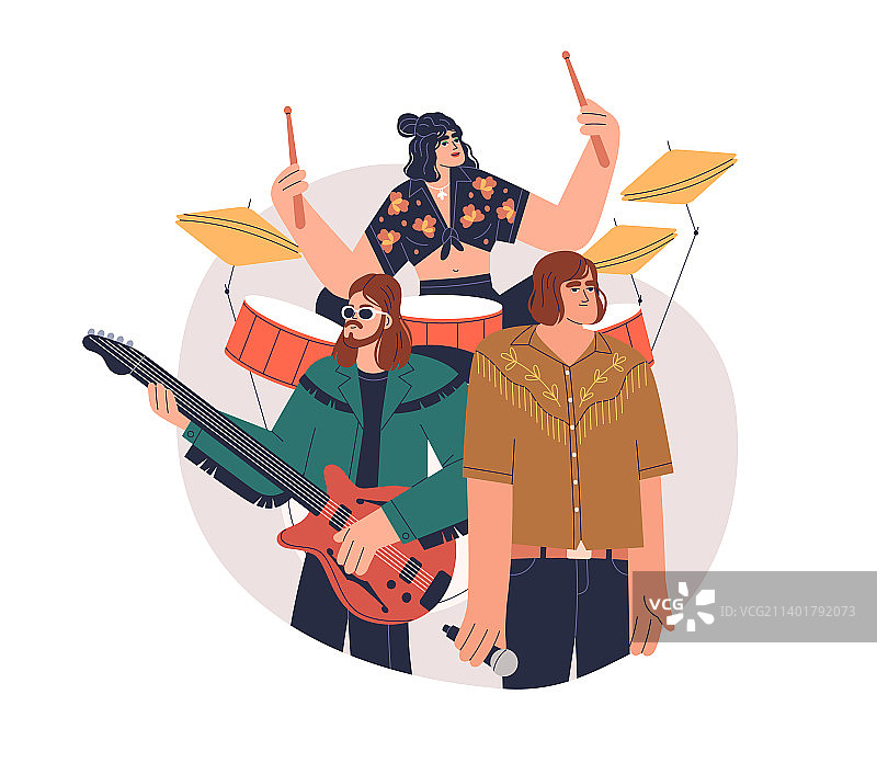 音乐乐队与乐器演奏家图片素材