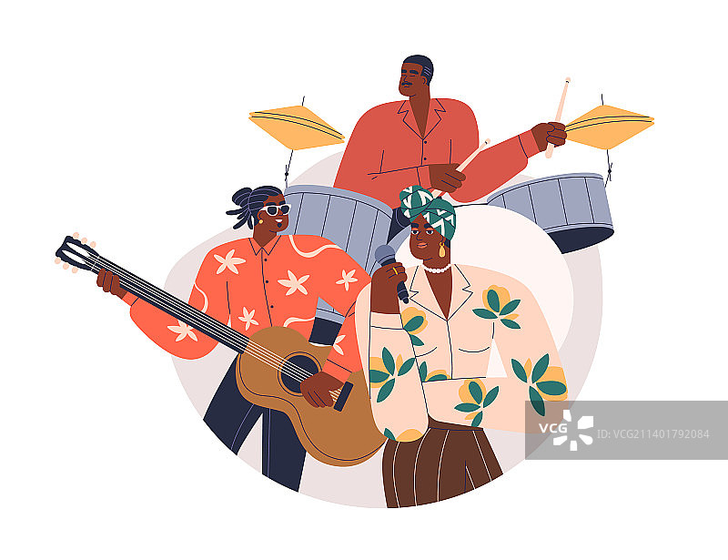 爵士乐队非裔三人组图片素材