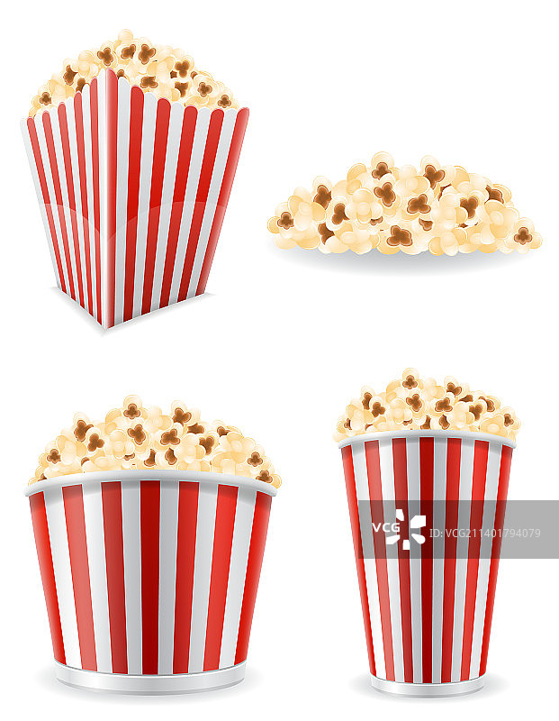 条纹纸板包装爆米花素材图片素材
