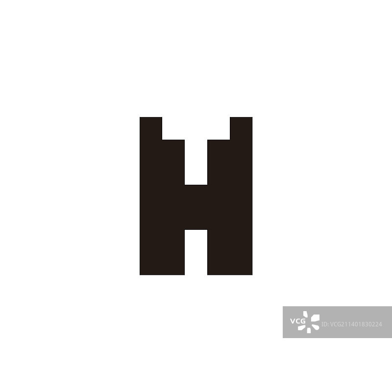字母H与T几何符号简约logo图片素材