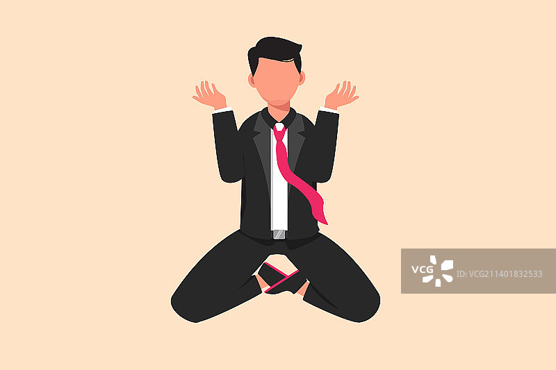 商业设计图：沮丧的商人图片素材