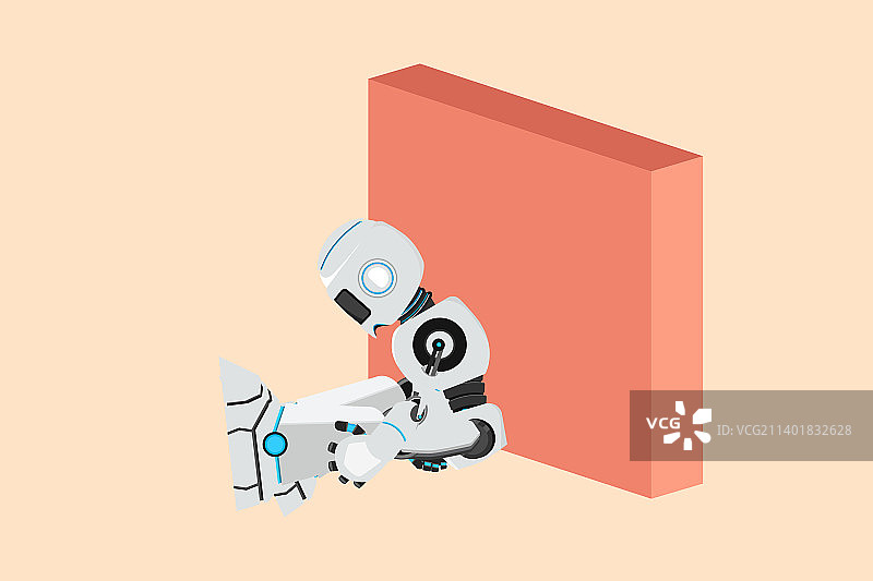 商业扁平卡通风格绘画：沮丧图片素材