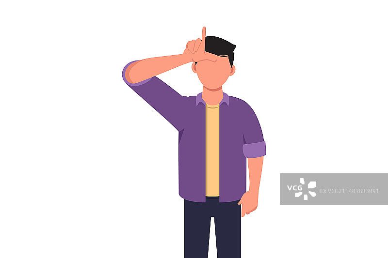 扁平风格商务插画：不高兴的商人图片素材