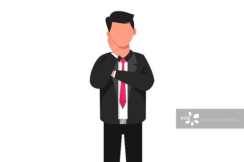 商务人士扁平卡通风格绘画图片素材