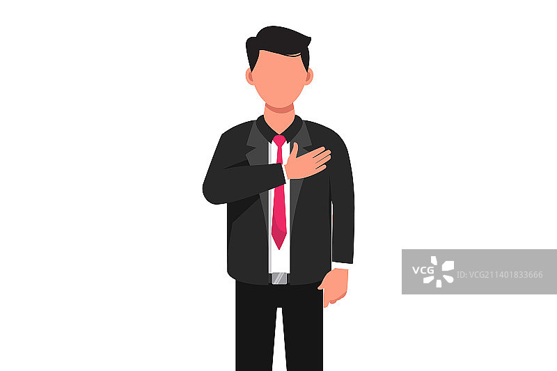 商务扁平画：和善友好的面孔图片素材