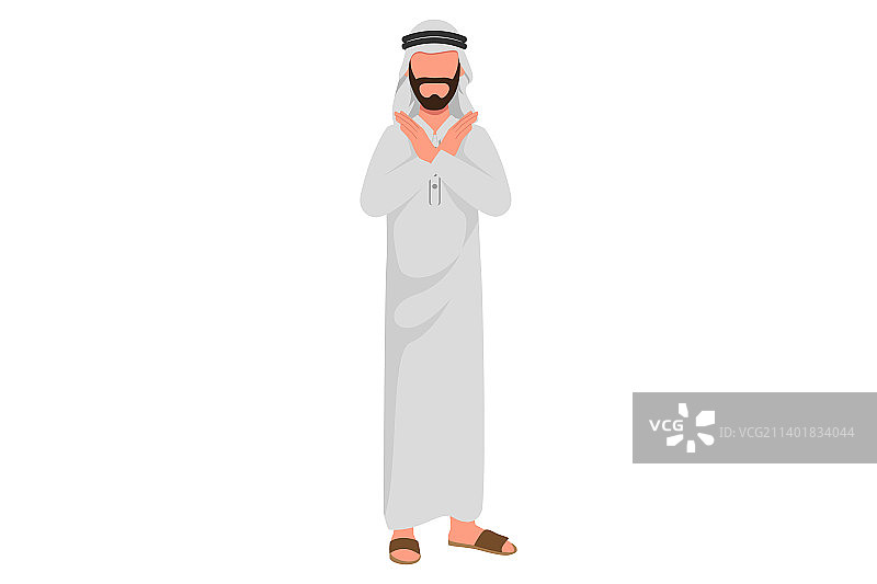商务扁平卡通阿拉伯人图片素材
