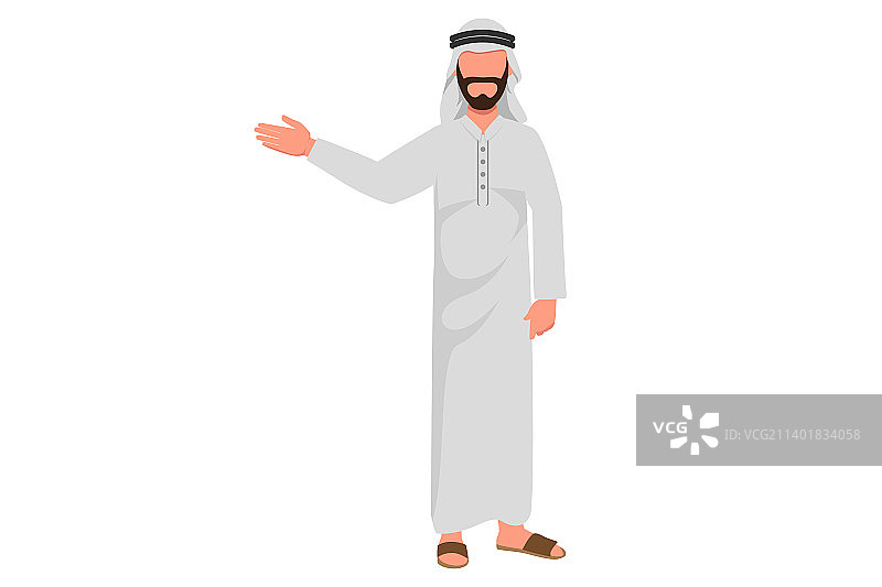 扁平风格商务年轻阿拉伯商人图片素材