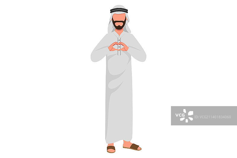 商务扁平卡通风格阿拉伯人形象图片素材
