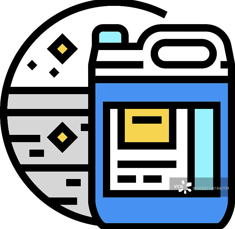 地板清洁剂彩色图标图片素材