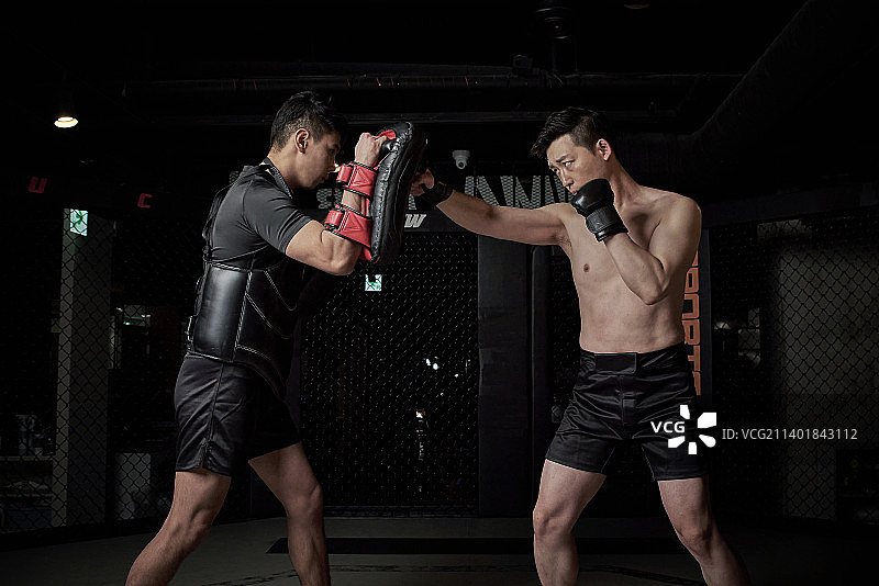 男性混合武术训练图片素材