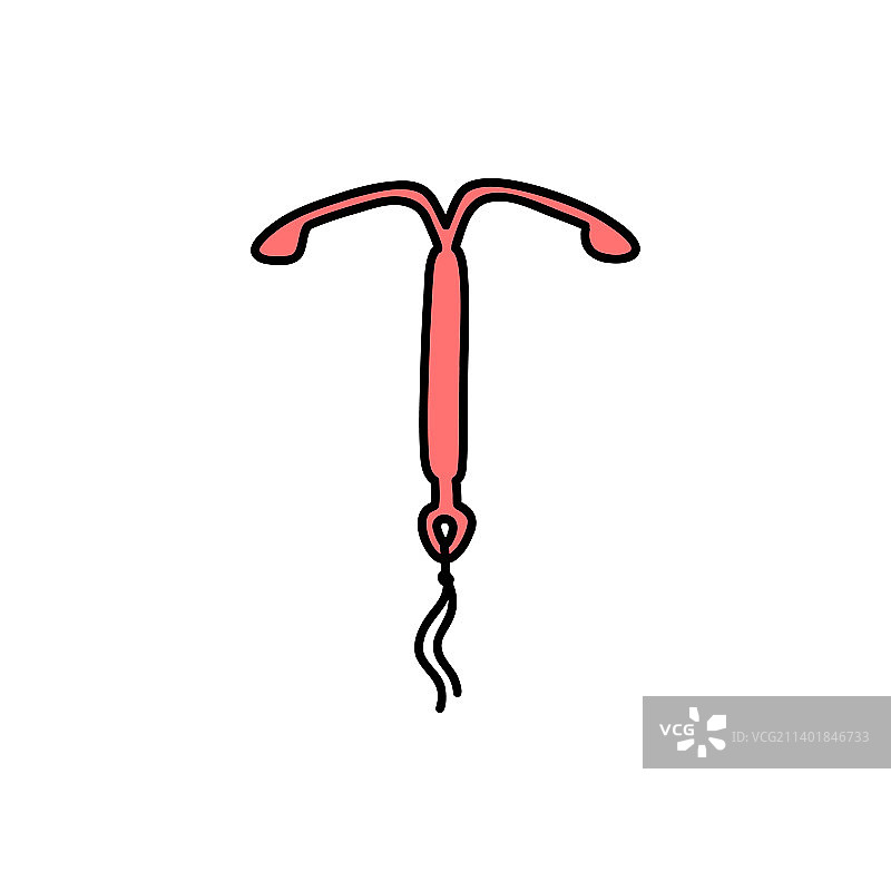 宫内节育器涂鸦图标图片素材