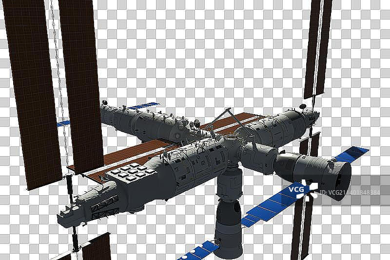 梦天试验舱和问天试验舱与天和核心舱组成中国空间站图片素材