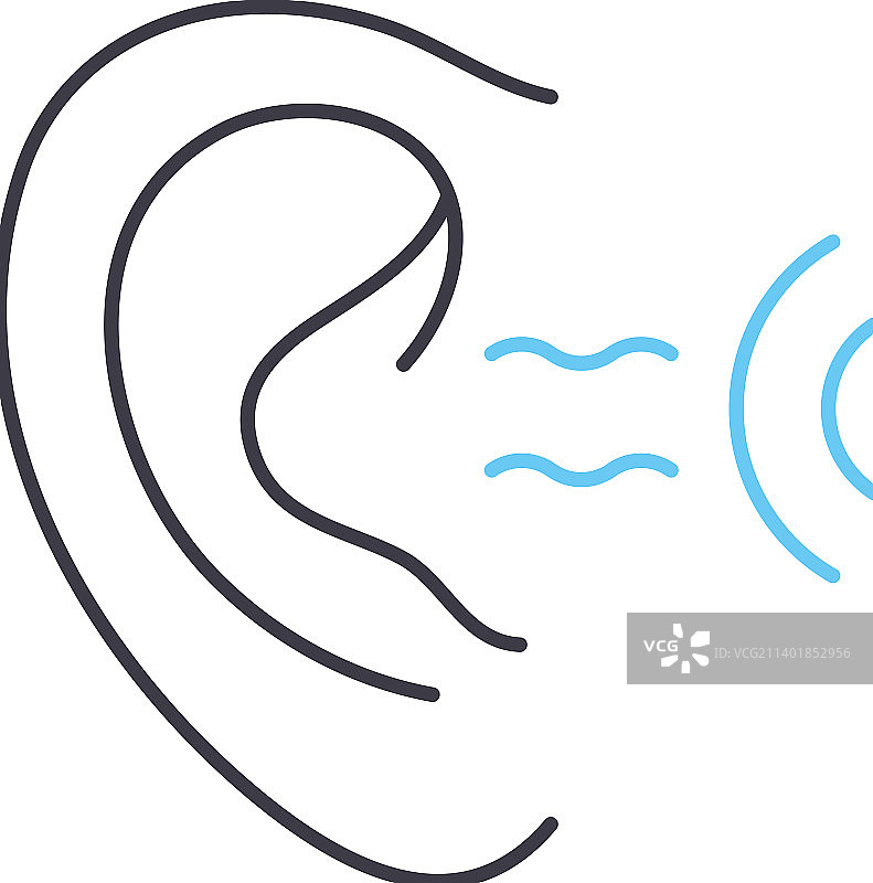 倾听他人线性图标图片素材