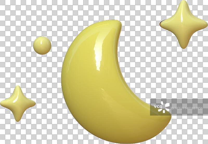 3D星星月亮图片素材