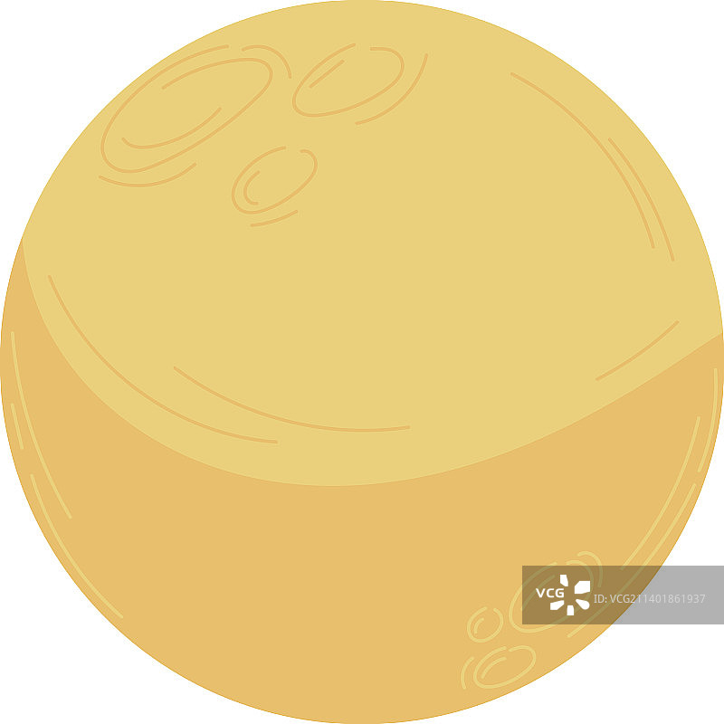 满月图标（扁平风格）图片素材