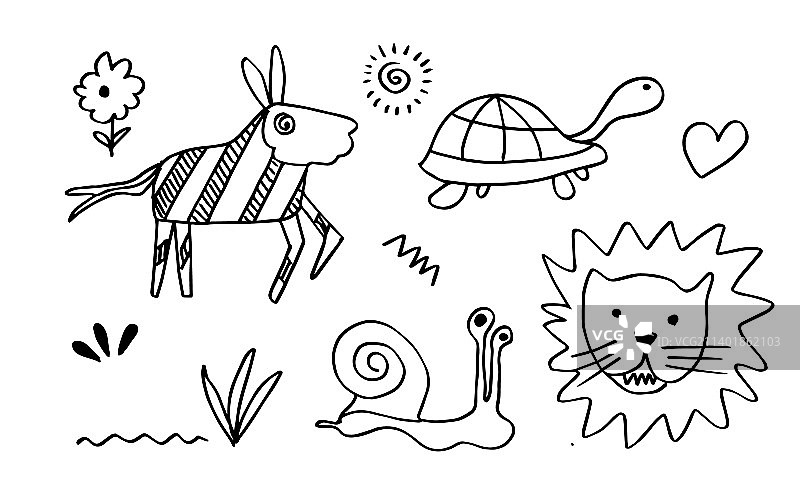 儿童涂鸦绘画素材图片素材