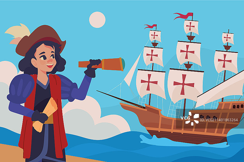 发现美洲哥伦布日图片素材