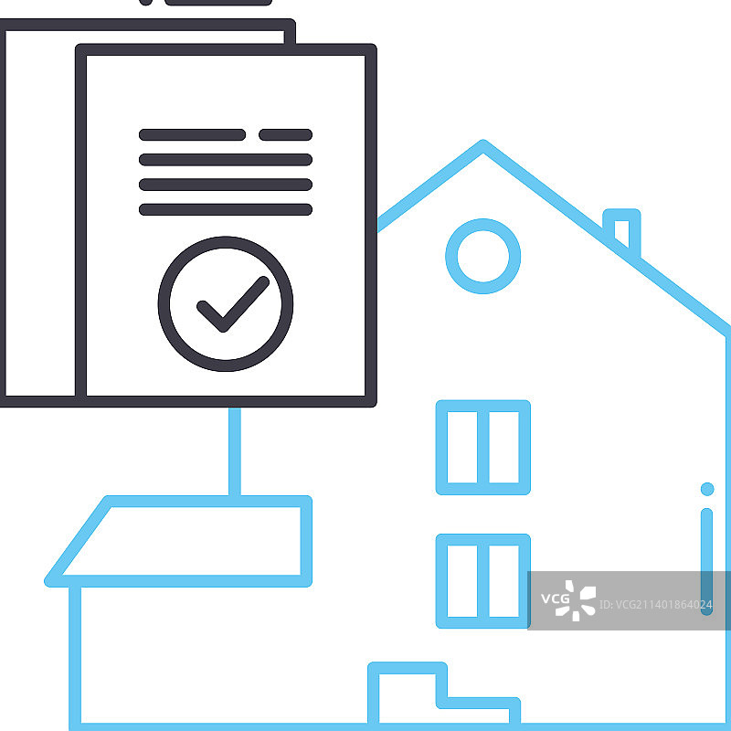 转租线性图标轮廓符号图片素材