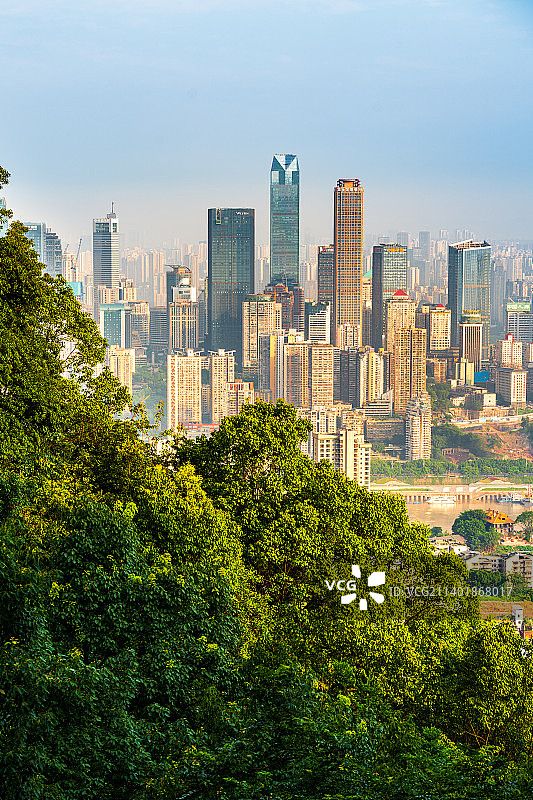 从重庆南山看渝中区高楼图片素材