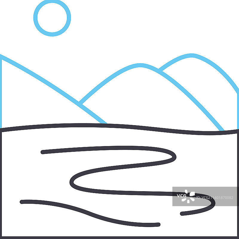 苔原线条图标轮廓符号图片素材